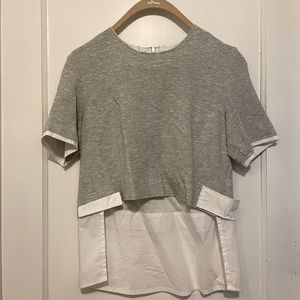 Tim Coppens Gray and White Top (S)